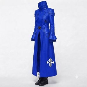 Manteau gothique en cuir véritable pour femmes de qualité supérieure, anti-rides, manches longues, col montant par RIVIAN ATLANTIC - Product Image 6