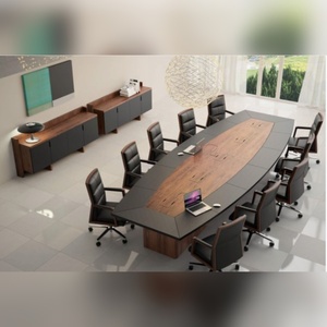 Professional HPL <b>Office</b> <b>Desk</b> E1 Plywood Construction 2000-4800mm Wide <b>Large</b> Scale Executive Table Modular <b>Office</b> Unit - Product Image 1