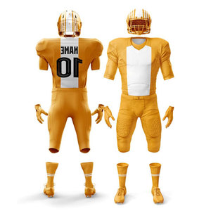Hot Sale Adult American Football Uniform <b>Compression</b> Kits 100% Polyester Short Sleeve Printed Training Practice Team Wear - Product Image 4