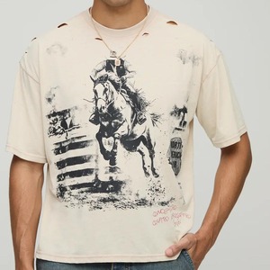 T-shirt court décontracté pour homme, respirant, coupe oversize, séchage rapide, effet vintage délavé, style boxy, vente en gros 2026 - Product Image 1