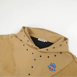 เสื้อฮู้ดดี้สั่งทำขายส่งสำหรับผู้ชายและผู้หญิง ทรงโอเวอร์ไซส์ ผ้าฝ้ายฟลีซ ผลิตแบบ OEM แบรนด์ส่วนตัว เสื้อสตรีทแวร์จากโรงงาน - Product Image 3