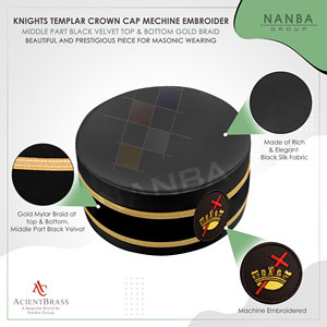 Casquette Couronne des Templiers – Noire avec Badge Brodé - Product Image 4