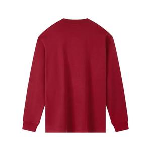 T-shirt décontracté tricoté à manches longues et col rond pour homme, coupe classique, couleur unie, pull teint uni - Product Image 2