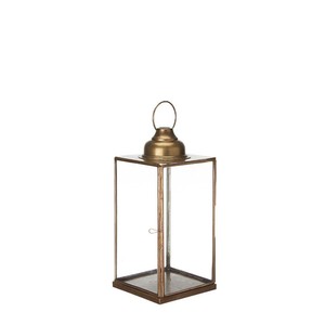 Hot Sale Rectangular <b>Brass</b> <b>Lantern</b> with Glass Panels for Home Decoration Durable Finish - Product Image 2