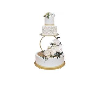 Support à gâteau rond en bois massif brun, très vendu, support à gâteau décoratif en bois massif pour fête d'anniversaire, fête de remise de diplôme - Product Image 2