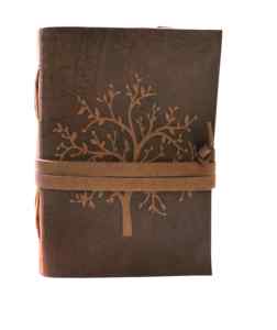 Classic Handmade Leather Journal Tree Printed Texture Strip Side Stitch Business Office Use Notebooks Recycled Cotton <b>Paper</b> - Product Image 4