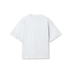 เสื้อยืดโอเวอร์ไซส์ผ้าฝ้าย 100% หนา 280gsm สำหรับผู้ชาย แขนสั้น สีพื้น สไตล์สตรีทแวร์ ไซส์ใหญ่ โลโก้ด้านหน้า เป็นมิตรกับสิ่งแวดล้อม - Product Image 5