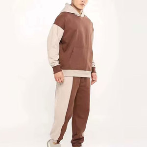 Men Oversized <b>Tracksuit</b> Set Premium Cotton Blend Hoodie Sweatpants Casual Daily Wear OEM ODM High Gsm <b>Tracksuit</b> - Product Image 1