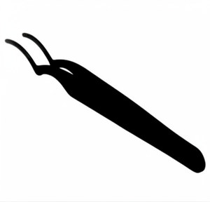 Pince à cils en acier inoxydable noir pour application rapide d'extensions de cils DIY - Product Image 1
