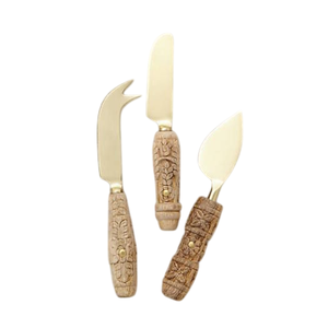 Juego de Cuchillos para Queso de Acero Inoxidable con Acabado Dorado de 3 Piezas, Diseño Clásico y Moderno, Utensilios de Cocina Elegantes para Servir, Regalo a Bajo Precio - Product Image 5