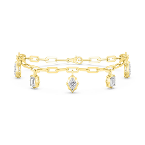 2.36 CTW Lab Diamond <b>Bracelet</b>, Multi Shape <b>Bracelet</b>, Georgian Cut Down Setting Vintage Style Gold <b>Bracelet</b> Luxury Fine Jewelry - Product Image 2