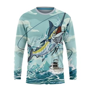 Custom Knitted Sporty Short Sleeve Fishing <b>T</b>-<b>Shirt</b> UV Protection Breathable Polyester Fishing Wear for Men and Women - Product Image 5