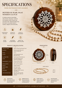 Decoración de Pared Redonda de Madera con Cadena de Perlas, Diseño Tradicional Hecho a Mano para Interiores, Sala de Estar, Decoración del Hogar - Product Image 5