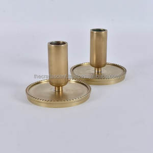 Support de bougie en aluminium doré moderne fait main pour la décoration de la maison et du jardin et pour une utilisation multi-occasions (vente en gros) - Product Image 2