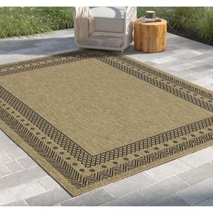 Earth GC_NTL1006 Indoor/Outdoor Area <b>Rug</b> 7 Ft. 10 In. X 10 Ft. 3 In. Jute/<b>Black</b> 10 In. 3 In. - Product Image 1