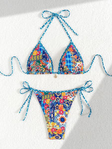 Conjunto de Bikini de Diseño OEM, Conjunto de Bikini con Estampado Personalizado, Conjunto de Bikini de Bajo Precio, Conjunto de Bikini de Verano para Mujer de Alta Calidad - Product Image 3