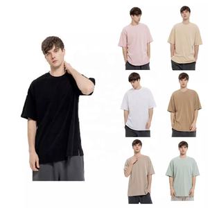 เสื้อยืดผ้าฝ้าย100% สำหรับผู้ชายเสื้อยืดถักลายโอเวอร์ไซส์ออกแบบได้ตามต้องการ - Product Image 1