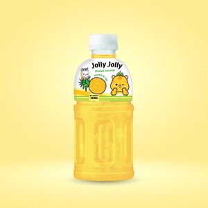 Proveedor Mayorista de Vietnam, Bebida de Jugo Nata De Coco JollyJolly, Botella PET de 320 ml, Frutas Tropicales: Melón, Fresa, Piña, Uvas - Product Image 4