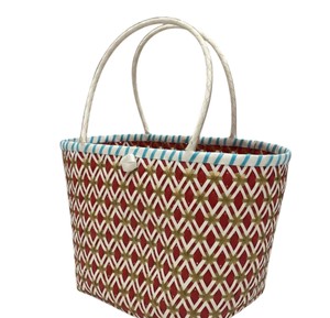 Sac fourre-tout en plastique tissé à motifs de qualité supérieure et sac fait main, élégant et chic, sac à main décontracté pour femmes, idéal pour l'été - Product Image 2
