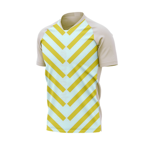 Maillot de rugby personnalisé durable à manches courtes, respirant, sublimé, pour entraînement de club, 100 % polyester, couleur unie - Product Image 4