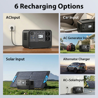 Centrale Électrique Portable à Batterie LiFePO4 pour Stockage d'Énergie Solaire, Puissances de 700W à 5000W
