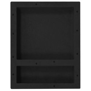 Niche de douche noire mate 16,1''x20,1''x3,9'' avec 2 compartiments, étagères de salle de bain - Product Image 2