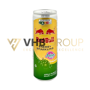 Bebida Energética Carbonatada Sabor Manzana, Moscatel y Uva, Latas de 250 ml, Paquete de 24, Venta al Por Mayor - Product Image 1