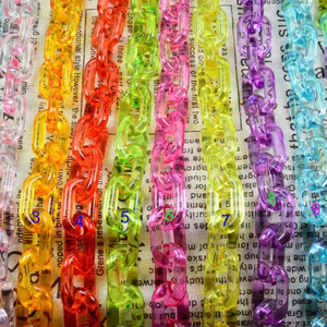 Cadena Larga de Resina, Estilo Moderno, Mezcla de Colores, Punk, Hueca, Grande, Gruesa, de Varias Piezas, Decoración para el Hogar, Hecha a Mano - Product Image 1