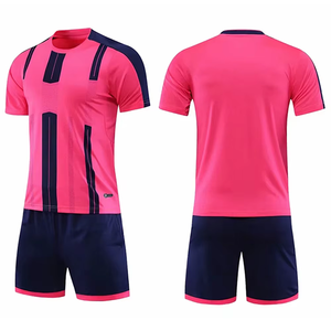 Maillot de sport d'été personnalisé pour hommes, respirant, en polyester, col en V, uniforme de football complet, kits de football d'été OEM pour logo personnalisé - Product Image 3