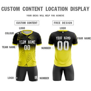 Maillot de foot personnalisé respirant à manches courtes, ensemble de foot scolaire personnalisé, uniforme de foot pour adultes - Product Image 3