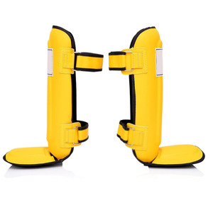 Protège-tibias en cuir réglables à prix d'usine, légers et confortables, avec protection professionnelle pour le pied et le genou - Product Image 5