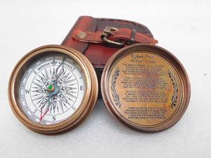 Handcrafted <b>Antique</b> Brass Pocket <b>Compass</b> with Leather Case Vintage Nautical Navigation <b>Compass</b> Gift for Travelers Collectors Cam - Product Image 6