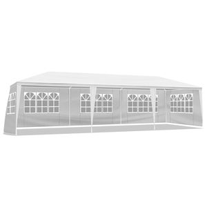 White 10FT X 30FT Outdoor Wedding Gazebo <b>Tent</b> with 8 Removable Sidewalls Waterproof PVC Canopy for <b>Big</b> Events Patio Party <b>Tent</b> - Product Image 3