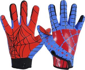 Gants d'entraînement personnalisables en cuir avec motif Spider-Man, entièrement recouverts de polyuréthane de haute qualité, antidérapants, pour le sport - Product Image 1