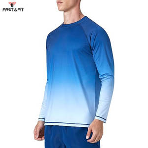 T-shirt de compression à manches longues pour hommes, respirant, anti-UV, séchage rapide, en polyester et nylon, pour la gym, l'entraînement et le surf (Rash Guard) - Product Image 4