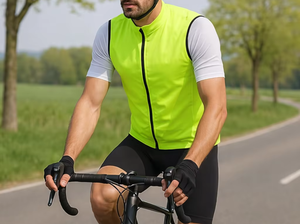 Gilet de cyclisme pour hommes, coupe-vent, léger, fermeture éclair intégrale, veste de vélo sans manches avec poches pour le cyclisme, la course à pied et les sports de plein air - Product Image 6
