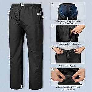 Combinaison de pluie unisexe imperméable, veste et pantalon de travail réfléchissants en PVC et polyester pour moto, GARIOX APPAREL GX-RS-00536 - Product Image 3