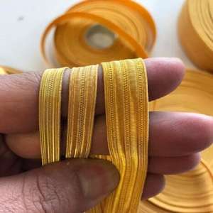 Nuevo Cordón Trenzado de Hilo de Seda Dorado, Adornos de Encaje, Cinta de Tela de Encaje para DIY, Decoración de Vestidos, Cinta Decorativa - Product Image 2