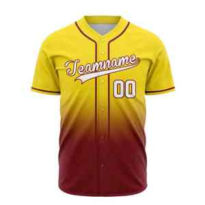 Camisetas de Béisbol Unisex con Estampado Digital Personalizadas, Transpirables, 100% Poliéster, de Secado Rápido, Manga Corta, Cuello en V, para Todas las Temporadas - Product Image 1