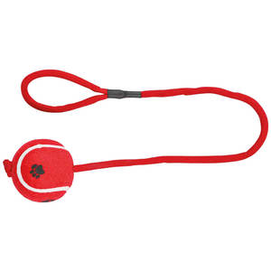 Pelota de tenis con cuerda de 6.5 cm y 50 cm para perros, juguete interactivo para mascotas - Product Image 1