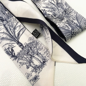 Pañuelo de Seda Sintética con Estampado de Selva de 120*5cm para Mujer, Modelo Nuevo de Primavera-Verano, Diadema Retro de Moda - Product Image 4