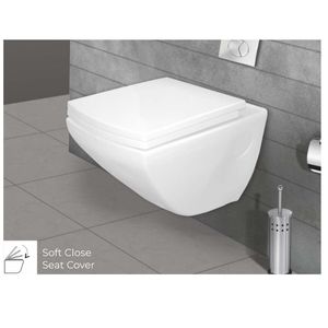 WC suspendu mural de luxe moderne en forme de Vegas, 530x365x390mm, en céramique, pour salle de bain commerciale - Product Image 3