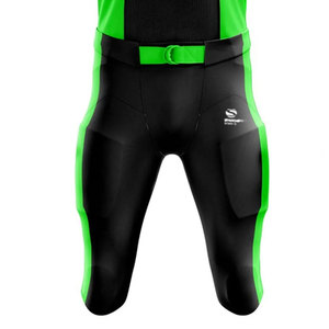 Two Tone Custom Black and Green American Football <b>Padded</b> Jersey Uniform Full Body Team Sportswear with Player Number - Product Image 5