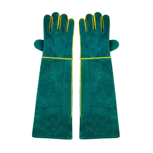 Guantes de Soldador de Cuero Vacuno de Primera Calidad, Guantes de Trabajo de Protección Industrial, Guantes Largos y Resistentes para Soldadura TIG - Product Image 1