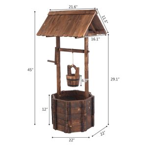 Fioriera in Legno Rinforzato per Esterni, Anticorrosione, per Decorazione Giardino - Product Image 3