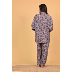 Conjunto de Pijama de Poliéster Crepé para Mujer, Estampado, Elegante, Cómodo, Ligero, Ropa de Dormir Informal para el Hogar, Verano - Product Image 6