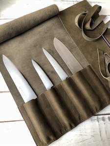 Estuche Portacuchillos de Chef, Hecho a Mano, Ecológico, de Cuero Genuino, Clásico, Ligero y Portátil, con Compartimentos, Accesorios de Cocina - Product Image 2