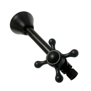 วาล์วหยุดน้ำแบบตรง รุ่น VAB0034 ด้ามจับแบบไขว้ ทำจากทองเหลือง ผิวสีดำ ติดตั้งแบบเกลียว ใช้งานได้ในห้องน้ำ/ห้องครัว เป็นมิตรกับสิ่งแวดล้อม - Product Image 1