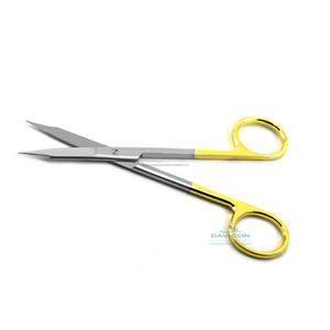 Tijera profesional de carburo de tungsteno, alta calidad, 13cm, curvada/recta, Goldman Fox - Product Image 2