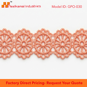 Dentelle Guipure Florale Pêche 10mm GPO Qualité Export 20 Mètres pour Vêtements Bébé, Accessoires Cheveux, Couture Artisanale Personnalisable - Product Image 6